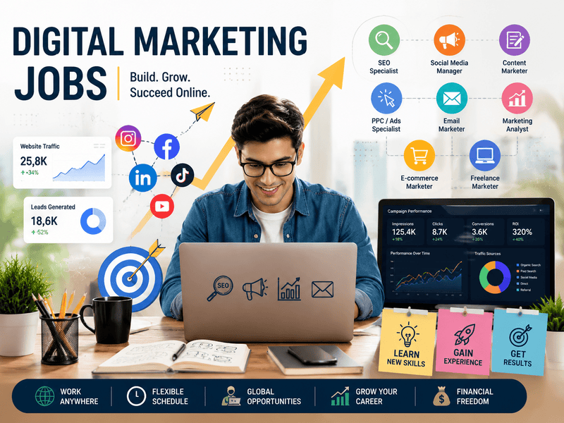 Digital Marketing Jobs: Career Paths, Skills, Salaries, and How to Get Hired