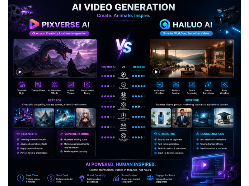 Pixverse ai vs hailuo ai